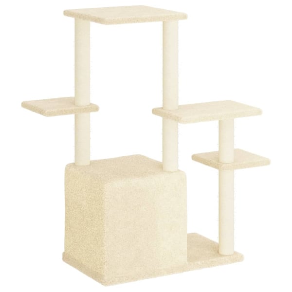 vidaXL Kattetre med klorestolper i sisal kremhvit 97,5 cm