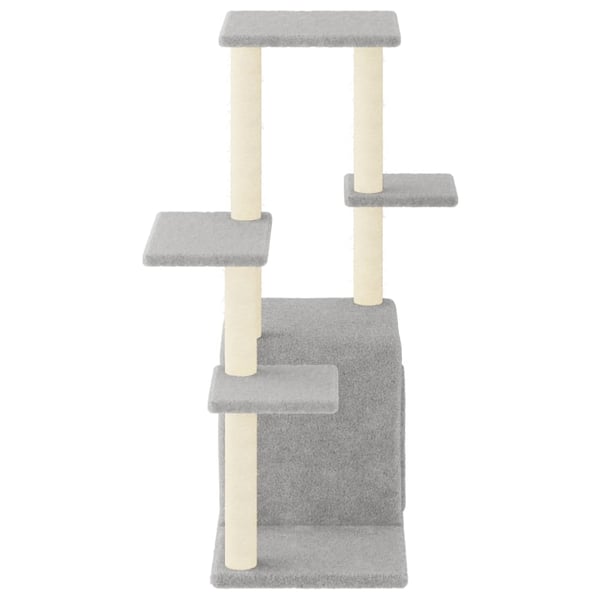 vidaXL Kattetre med klorestolper i sisal lysegrå 97,5 cm