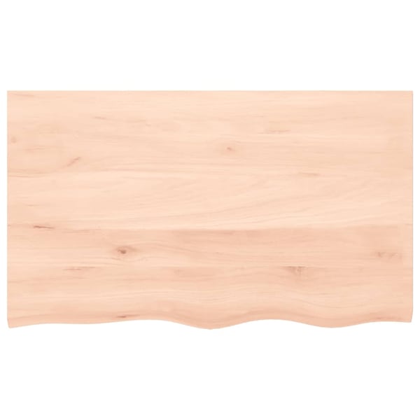 vidaXL Benkeplate til bad 100x60x2 cm ubehandlet heltre