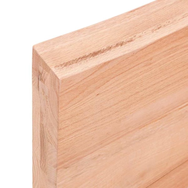 vidaXL Benkeplate til bad lysebrun 120x60x(2-6) cm behandlet heltre