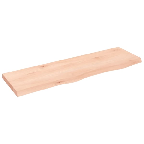 vidaXL bordplade til badeværelse 100x30x(2-4)cm massivt træ ubehandlet
