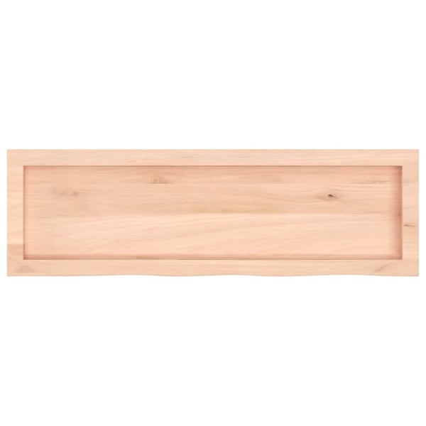 vidaXL bordplade til badeværelse 100x30x(2-4)cm massivt træ ubehandlet