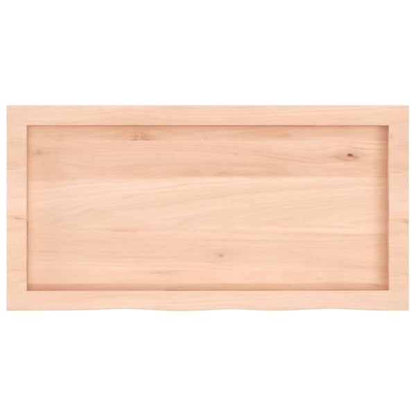 vidaXL Bordplate 80x40x(2-4) cm ubehandlet heltre eik