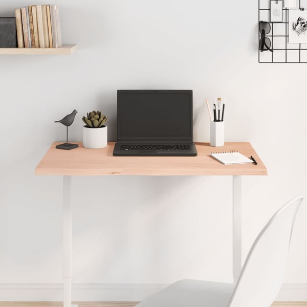 vidaXL bordplade 80x40x2 cm ubehandlet massivt egetræ
