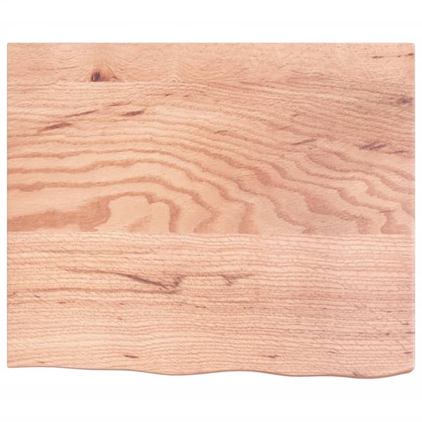 vidaXL Bordplate lysebrun 60x50x(2-6) cm behandlet heltre eik