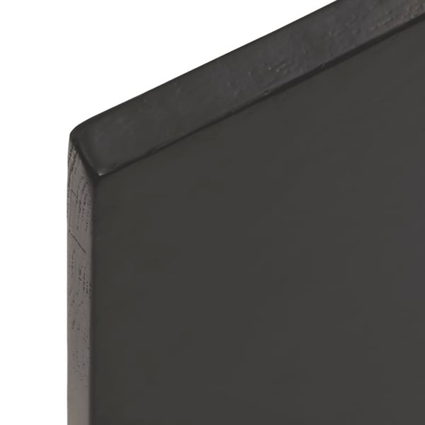 vidaXL Bordplate mørkebrun 60x50x2 cm behandlet heltre eik