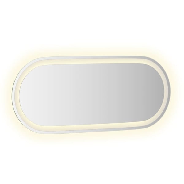 vidaXL LED-baderomsspeil 90x40 cm oval