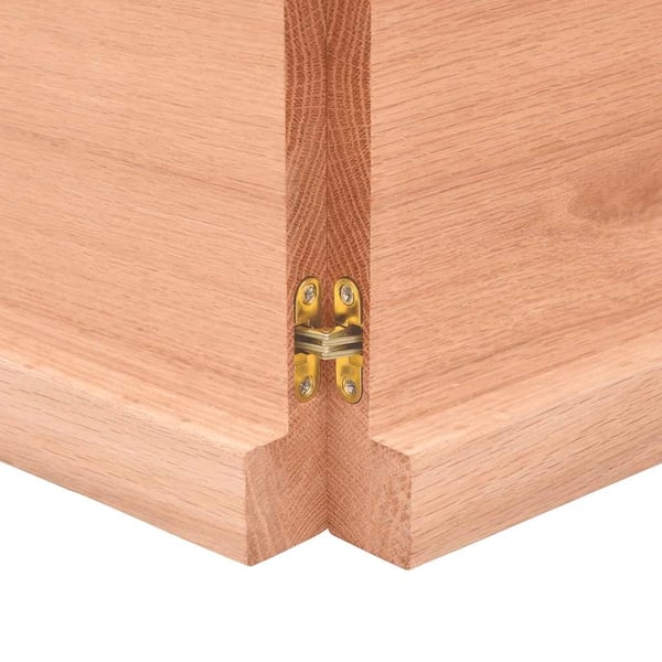 vidaXL Benkeplate til bad lysebrun 140x60x(2-4) cm behandlet heltre