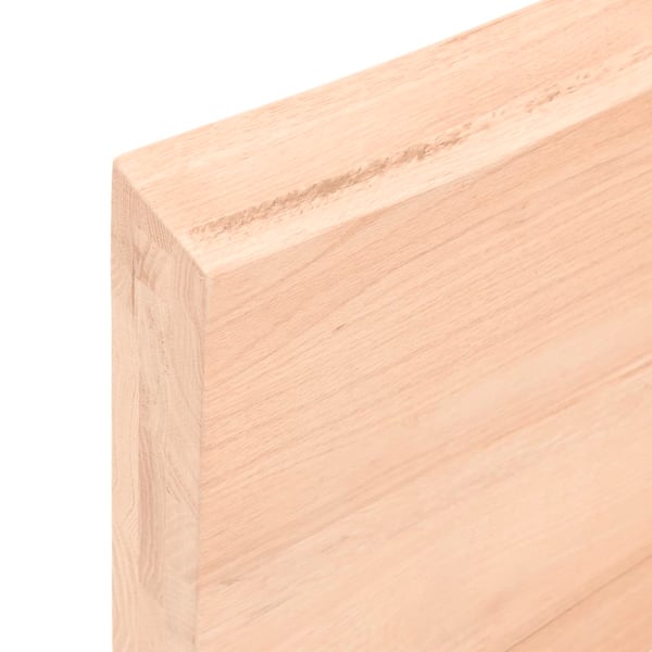 vidaXL Bordplate 80x40x(2-6) cm ubehandlet heltre eik