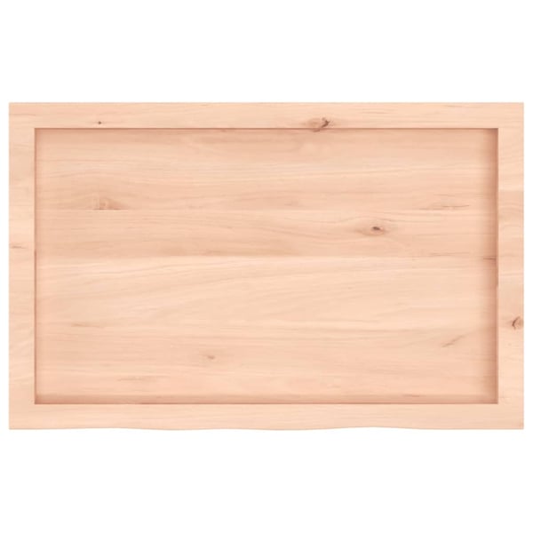 vidaXL Bordplate 80x50x(2-4) cm ubehandlet heltre eik