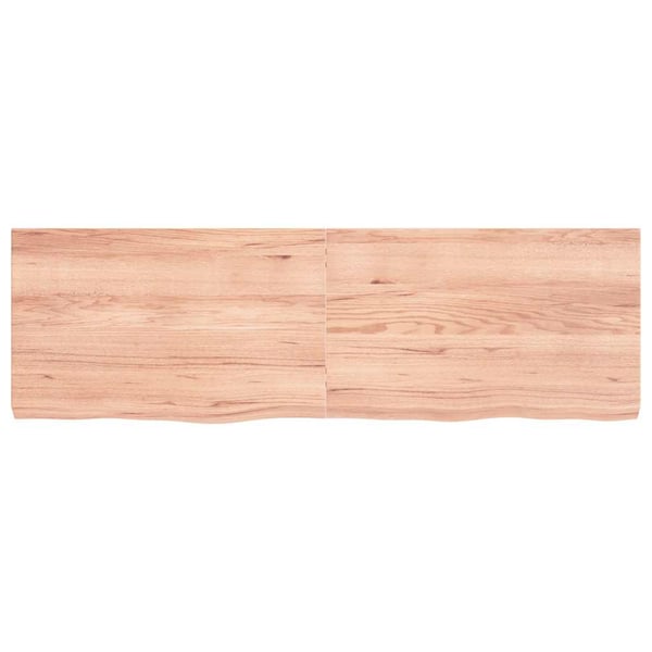 vidaXL Bordplate lysebrun 160x50x(2-6) cm behandlet heltre eik