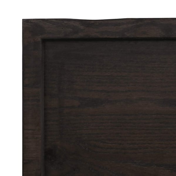vidaXL Bordplate mørkebrun 120x60x(2-6) cm behandlet heltre eik