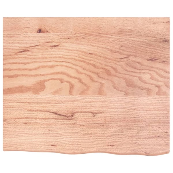 vidaXL Bordplate lysebrun 60x50x2 cm behandlet heltre eik