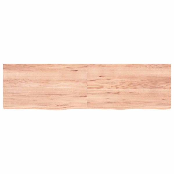 vidaXL Benkeplate til bad lysebrun 180x50x(2-4) cm behandlet heltre