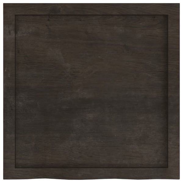 vidaXL Bordplate mørkebrun 60x60x(2-6) cm behandlet heltre eik