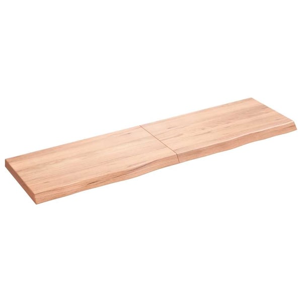 vidaXL Bordplate lysebrun 180x50x(2-6) cm behandlet heltre eik
