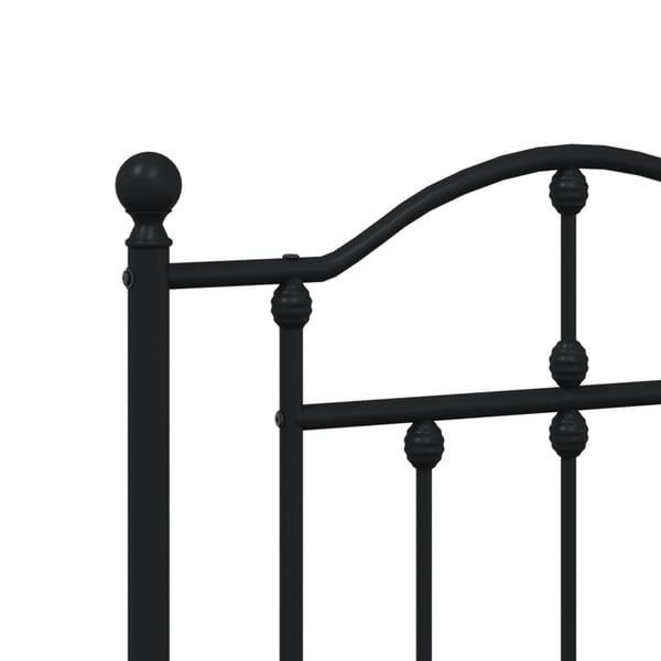 vidaXL Sengeramme i metall med hode- og fotgavl svart 183x213 cm
