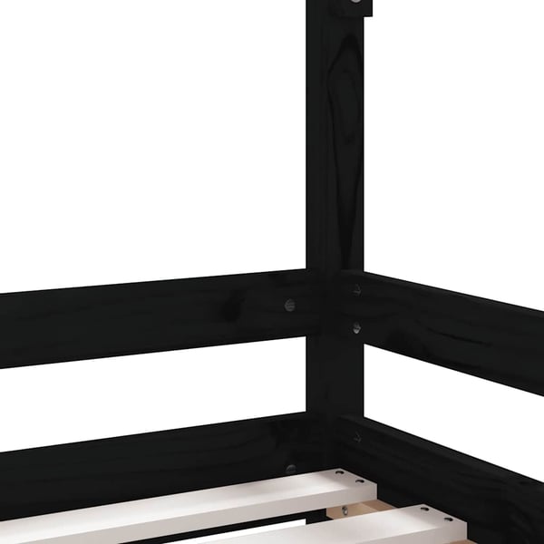 vidaXL Barnesengeramme svart 80x160 cm heltre furu