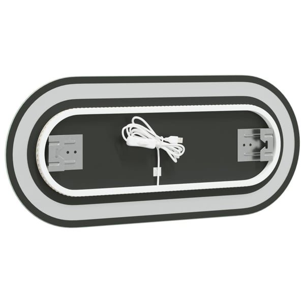 vidaXL LED-badeværelsesspejl 70x30 cm oval