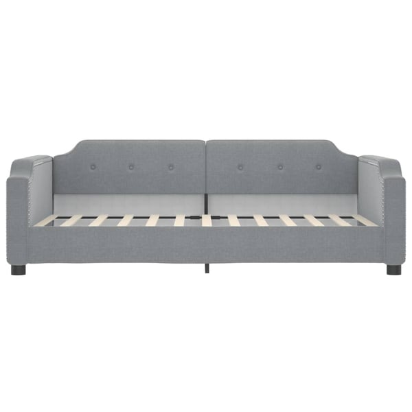 vidaXL daybed med madras 100x200 cm stof lysegrå