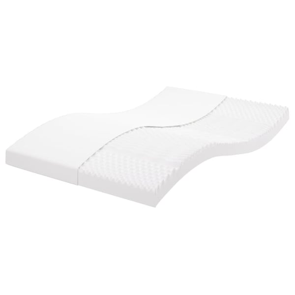vidaXL Skummadrass vit 140x200 cm 7-zoner hårdhet 20 ILD