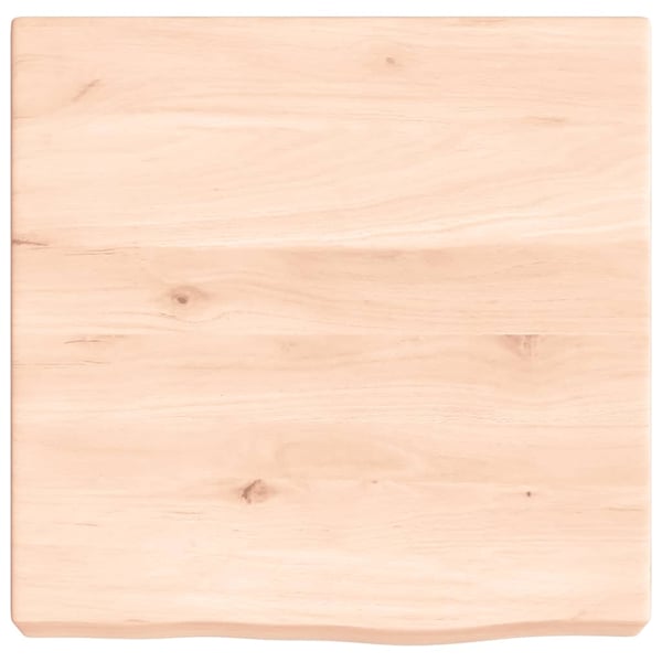 vidaXL Benkeplate til bad 40x40x(2-6) cm ubehandlet heltre