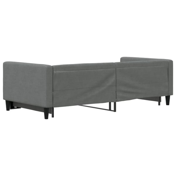 vidaXL daybed med udtræk 90x200 cm stof mørkegrå