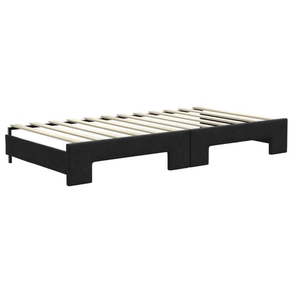 vidaXL daybed med udtræk og madras 100x200 cm stof sort