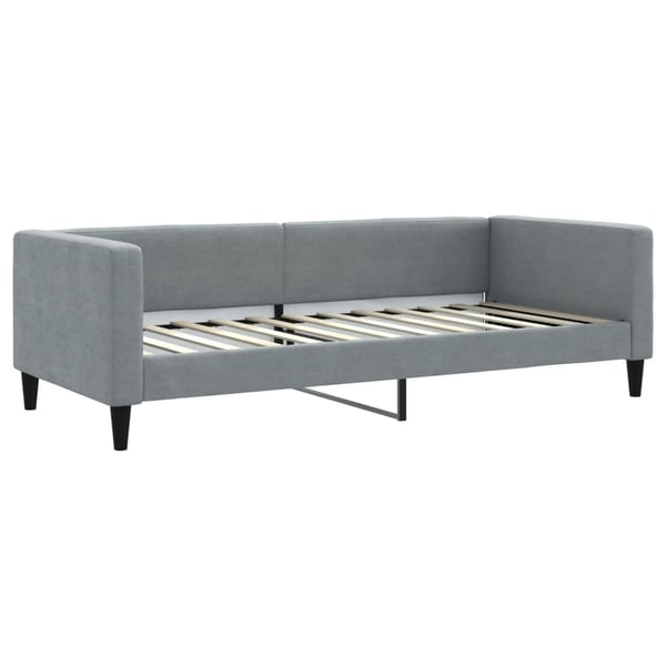 vidaXL Dagbädd utdragbar ljusgrå 90x200 cm tyg