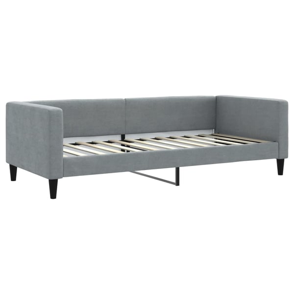 vidaXL Dagbädd utdragbar ljusgrå 90x200 cm tyg