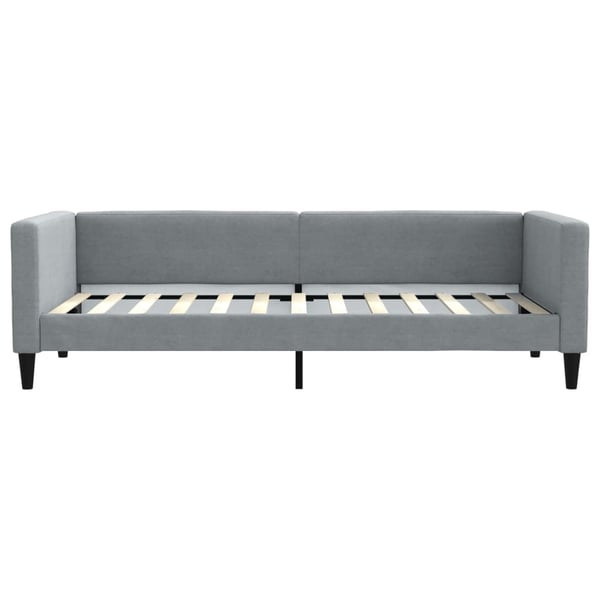 vidaXL Dagbädd utdragbar ljusgrå 90x200 cm tyg