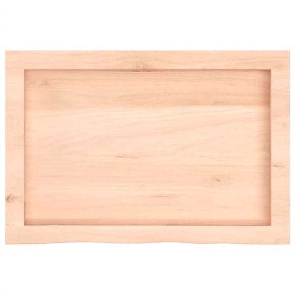 vidaXL Benkeplate til bad 60x40x(2-6) cm ubehandlet heltre