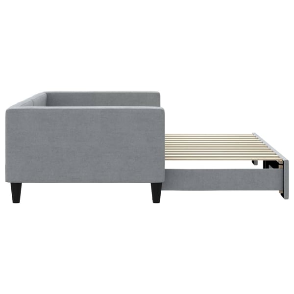 vidaXL daybed med udtræk 100x200 cm stof lysegrå