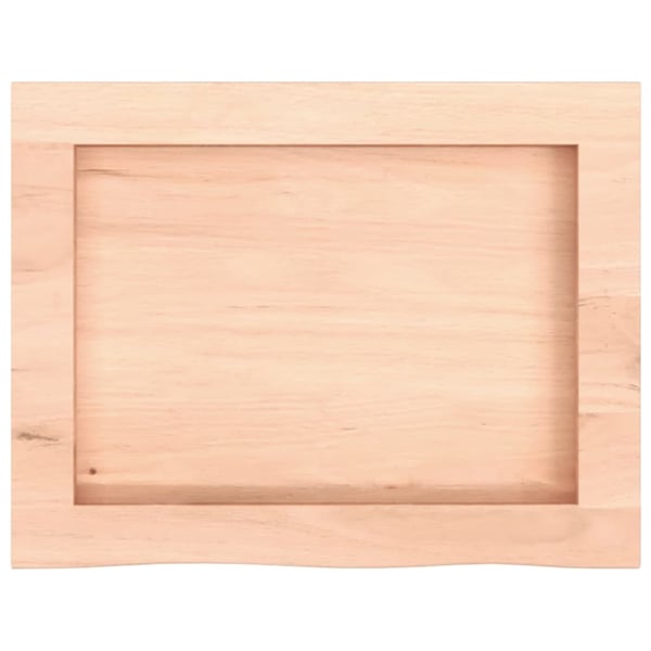 vidaXL Benkeplate til bad 40x30x(2-6) cm ubehandlet heltre