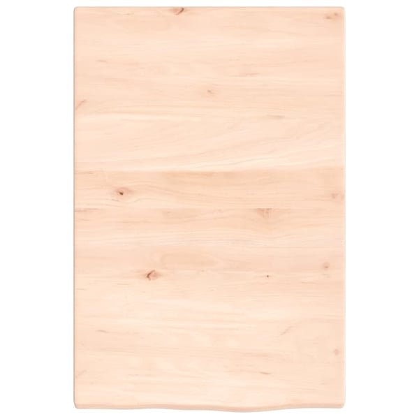 vidaXL Benkeplate til bad 40x60x2 cm ubehandlet heltre