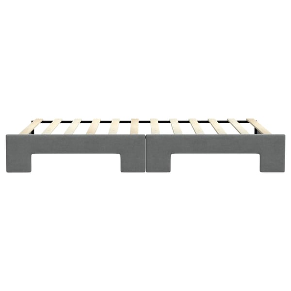 vidaXL Dagbädd utdragbar mörkgrå 100x200 cm tyg