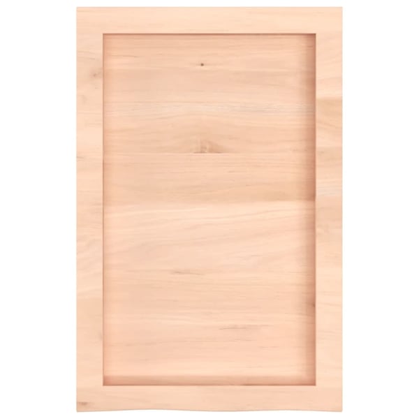 vidaXL Benkeplate til bad 40x60x(2-6) cm ubehandlet heltre