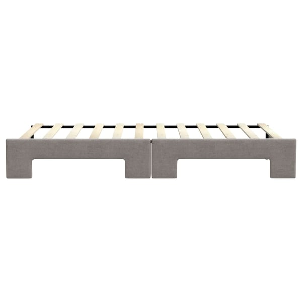 vidaXL daybed med udtræk 90x200 cm stof gråbrun