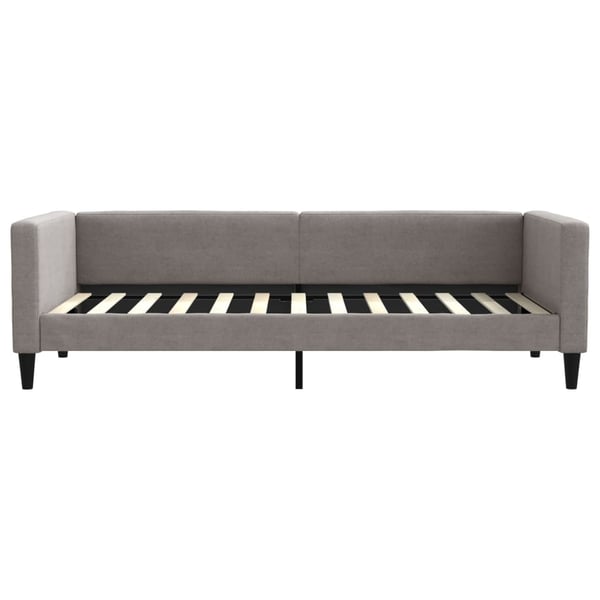 vidaXL daybed med udtræk 90x200 cm stof gråbrun