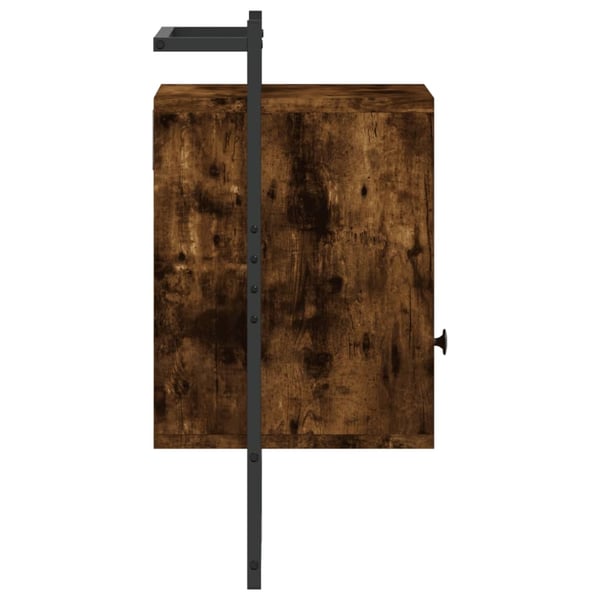 vidaXL Nattbord veggmontert 2 stk røkt eik 40x30x61 cm konstruert tre