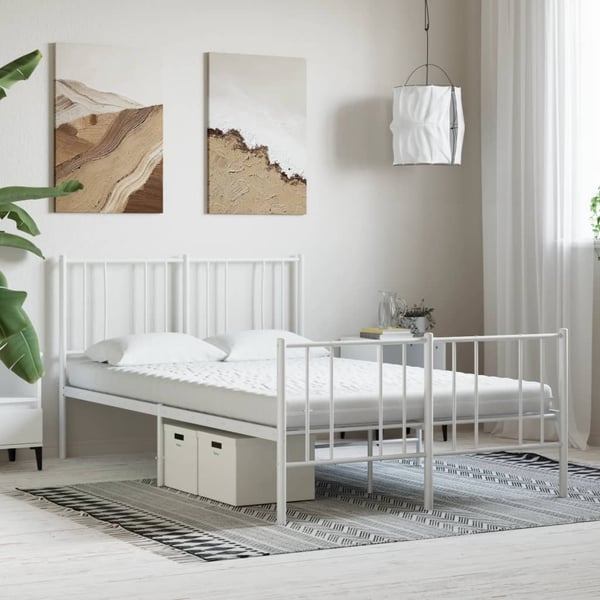 vidaXL Skummadrass vit 140x190 cm 7-zoner hårdhet 20 ILD