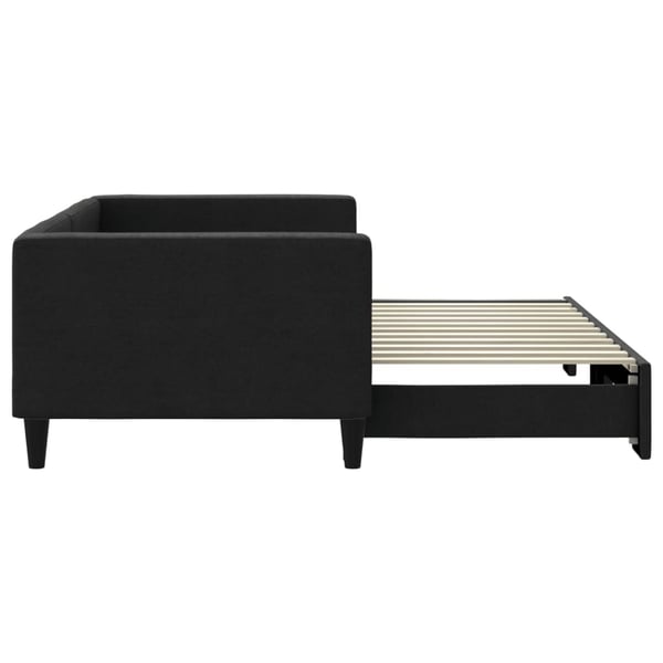 vidaXL daybed med udtræk 90x200 cm stof sort