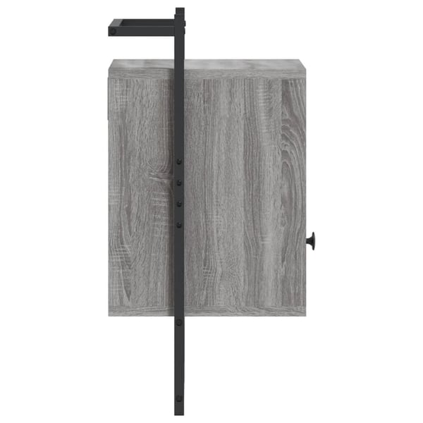 vidaXL Nattbord veggmontert 2 stk grå sonoma 40x30x61cm konstruert tre