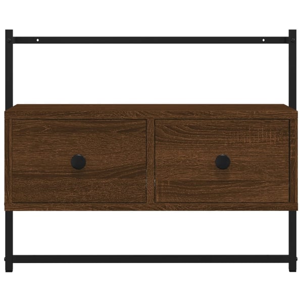 vidaXL TV-benk veggmontert brun eik 60,5x30x51 cm konstruert tre