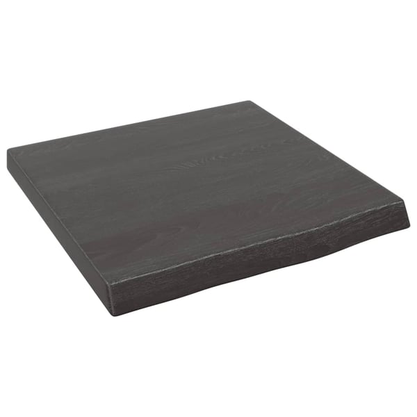 vidaXL Benkeplate til bad mørkebrun 40x40x(2-4) cm behandlet heltre