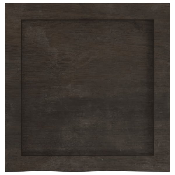 vidaXL Benkeplate til bad mørkebrun 40x40x(2-4) cm behandlet heltre