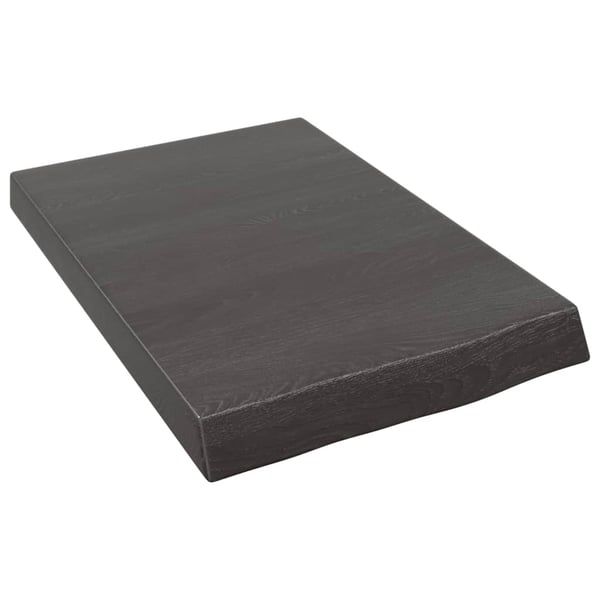 vidaXL Benkeplate til bad mørkebrun 40x60x(2-6) cm behandlet heltre