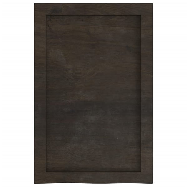 vidaXL Benkeplate til bad mørkebrun 40x60x(2-6) cm behandlet heltre