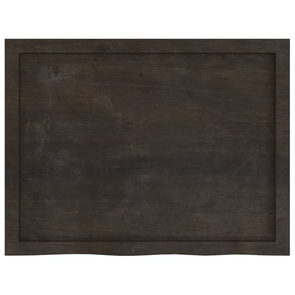 vidaXL Benkeplate til bad mørkebrun 80x60x(2-4) cm behandlet heltre