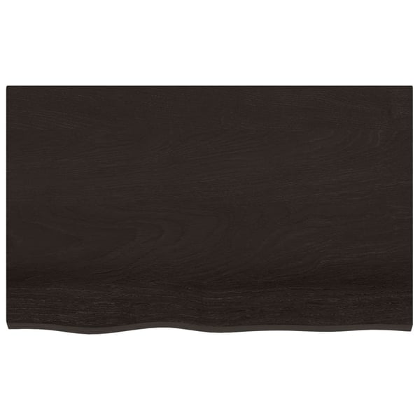 vidaXL Kylpyhuoneen työtaso t.ruskea 80x50x2 cm käsitelty täysi puu